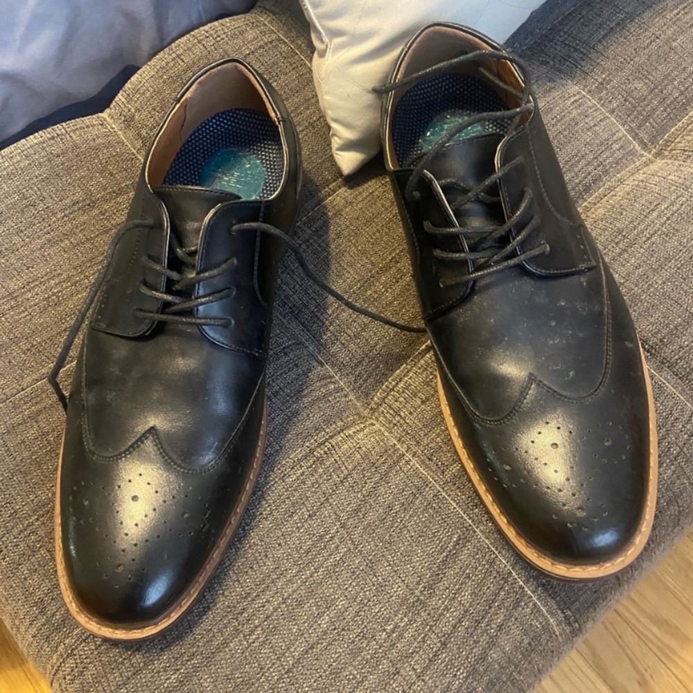 Nunn Bush Black Leather Men's Oxfords Shoes